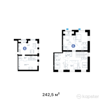 ЖК Prime — 5-ком 242.5 м² (от 134,587,500 тг)