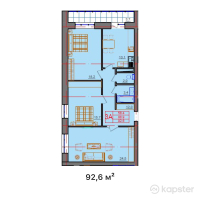 ЖК Qurmangazy — 3-ком 92.6 м² (от 22,224,000 тг)