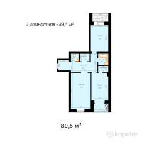 ЖК Novo Park — 2-ком 89.5 м² (от 24,165,000 тг)