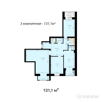 ЖК Novo Park — 3-ком 131.1 м² (от 35,397,000 тг)