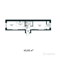 ЖК Tandau — 2-ком 46 м² (от 21,826,250 тг)