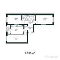 ЖК Tandau — 3-ком 88 м² (от 39,929,300 тг)