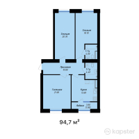 ЖК Kolsai — 3-ком 94,7 м² (null)