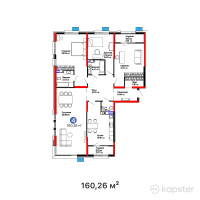 ЖК Verdi — 4-ком 160.3 м² (от 154,650,900 тг)