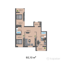 ЖК Compass North — 3-ком 92.1 м² (от 38,233,950 тг)