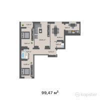 ЖК Compass North — 3-ком 99.5 м² (от 41,280,050 тг)