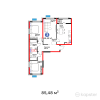 ЖК Flora Garden — 3-ком 85.5 м² (от 32,567,880 тг)