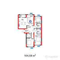 ЖК Flora Garden — 4-ком 104.6 м² (от 39,426,660 тг)