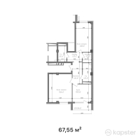 КГ Жана Куат — 2-ком 67.6 м² (от 20,256,000 тг)