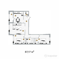 ЖК Evolution — 3-ком 87.2 м² (от 50,297,090 тг)