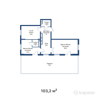 ЖК White Residence — 2-ком 103.2 м² (от 75,336,000 тг)