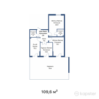 ЖК White Residence — 3-ком 109.6 м² (от 72,884,000 тг)