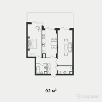 ЖК Wisteria — 2-ком 92 м² (от 116,840,000 тг)