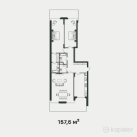 ЖК Wisteria — 3-ком 157.6 м² (от 189,120,000 тг)