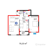 ЖК Lifetown — 2-ком 75.2 м² (от 55,294,050 тг)