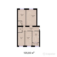 ЖК BAIMURA — 4-ком 125.9 м² (от 51,879,040 тг)