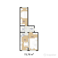 ЖК Meiram Park — 2-ком 73.8 м² (от 37,480,240 тг)