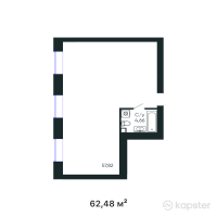 ЖК GAKKU — 2-ком 62.5 м² (от 34,176,560 тг)