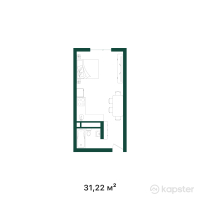 ЖК 4 Seasons — 1-ком 31.2 м² (от 20,605,200 тг)