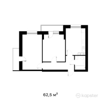 ЖК Elaman — 2-ком 62.5 м² (от 28,750,000 тг)