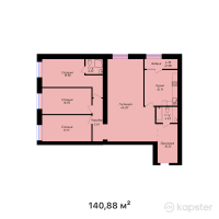 ЖК Кайынды — 4-ком 140.9 м² (от 50,716,800 тг)