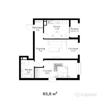 ЖК Olympic Park — 2-ком 65.6 м² (от 31,383,040 тг)