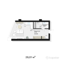 ЖК BlueWaters — 1-ком 29 м² (от 23,208,000 тг)