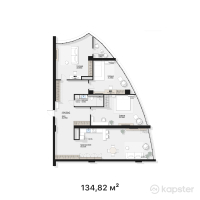 ЖК BlueWaters — 4-ком 134.8 м² (от 107,856,000 тг)