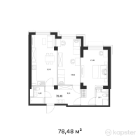 ЖК Capital City — 2-ком 78.5 м² (от 34,923,600 тг)