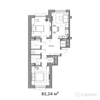 ЖК Capital City — 2-ком 82.2 м² (от 37,008,000 тг)