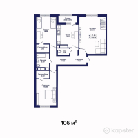 ЖК Cosmic City — 3-ком 106 м² (от 44,520,000 тг)