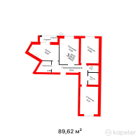 ЖК Abai Joly — 3-ком 89,6 м² (null)