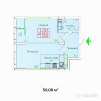 ЖК София — 2-ком 50,1 м² (null)