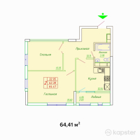 ЖК София — 2-ком 64,4 м² (null)