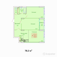 ЖК София — 3-ком 78,3 м² (null)