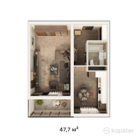 ЖК Nest Grand — 1-ком 47,7 м² (null)