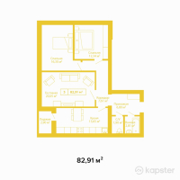 ЖК Ainabulaq — 2-ком 82,9 м² (null)