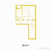 ЖК Ainabulaq — 3-ком 95,4 м² (null)