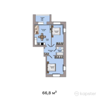 ЖК Lumiere — 2-ком 66,9 м² (от 27 420 800 тг)