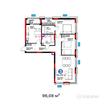 ЖК Batysmura Prime — 3-ком 96,1 м² (от 45 933 927 тг)