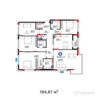 ЖК GreenLine. Aurora — 5-ком 184,9 м² (от 138 652 500 тг)