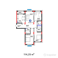 ЖК GreenLine. Sakura — 4-ком 114,3 м² (от 66 607 750 тг)