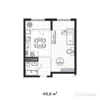 ЖК AQTAM — 1-ком 49,8 м² (от 20 916 000 тг)