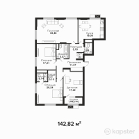 ЖК Sensata Plaza — 4-ком 142.8 м² (от 77,122,800 тг)