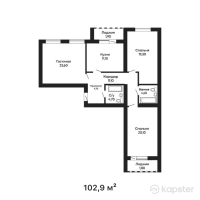 ЖК Amanat — 3-ком 102,9 м² (от 31 384 500 тг)