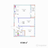 ЖК SANCY — 3-ком 67,9 м² (null)