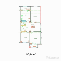 ЖК Оазис — 3-ком 90,4 м² (null)