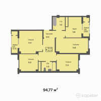 ЖК Оазис — 4-ком 94,8 м² (null)