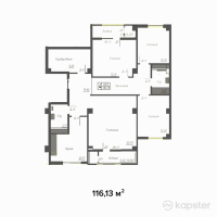 ЖК Оазис — 4-ком 116,1 м² (null)