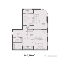 ЖК Altyn Uia — 3-ком 140,2 м² (от 59 336 145 тг)
